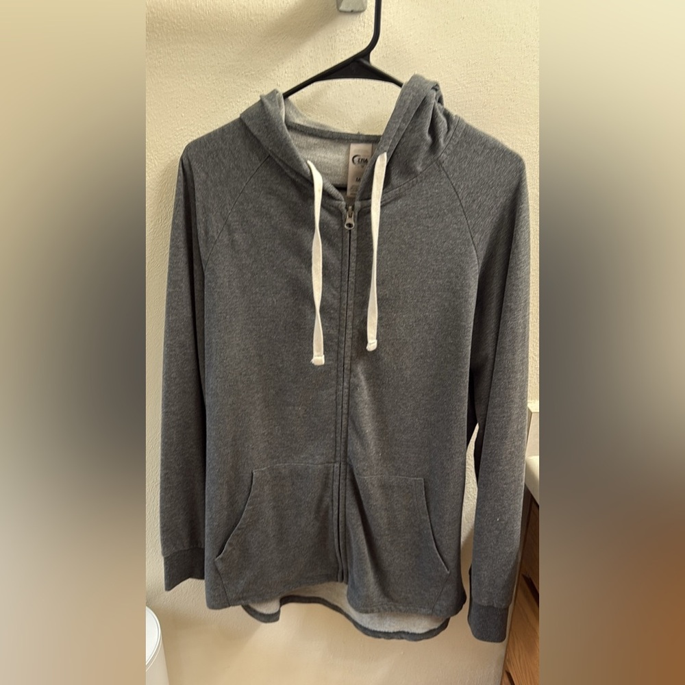 ZYIA Women's Gray Zip-Up Hoodie
